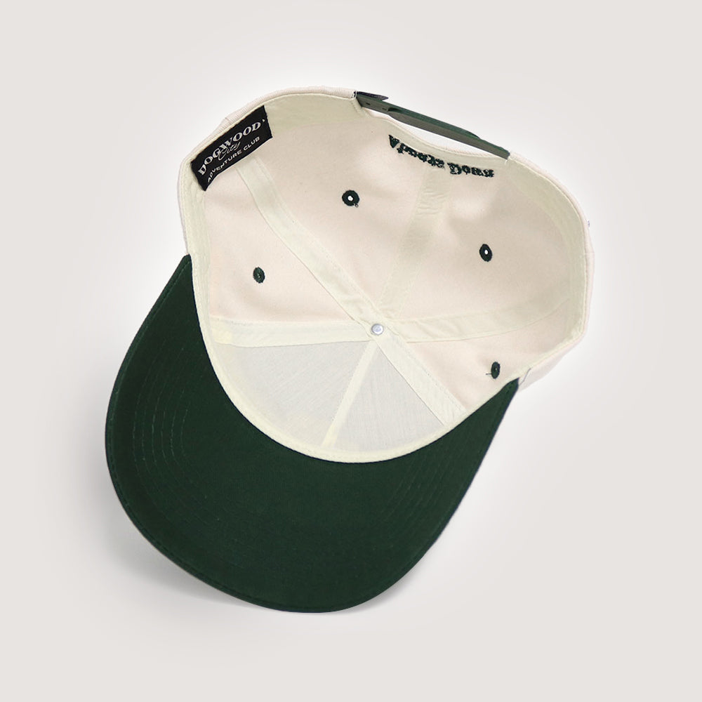 Dogwood City Hat (Offwhite and Forest Green) | Dogwood City